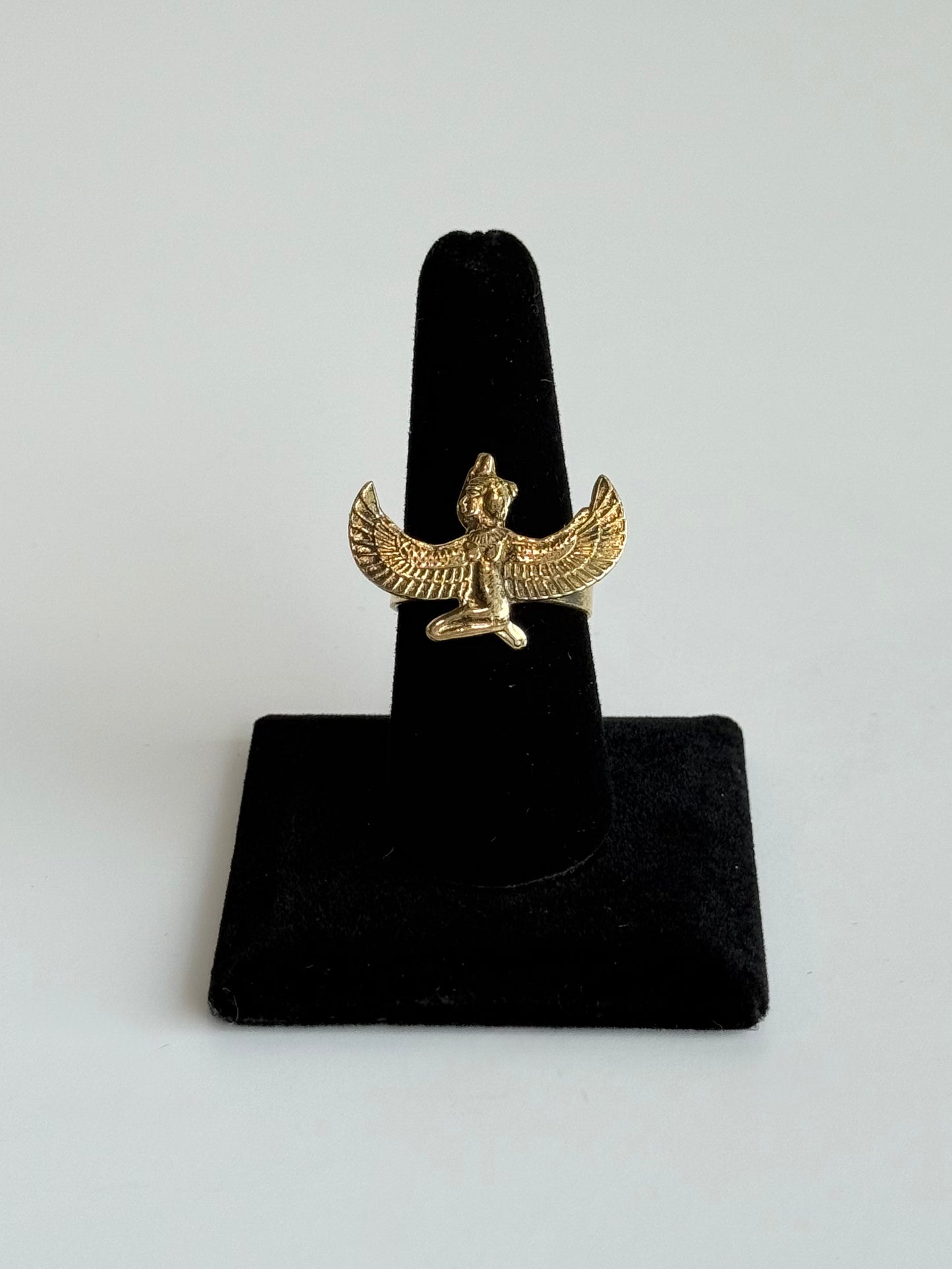 Isis Wing Adjustable Brass Ring – Best Fits Size 8 and Can Be Adjusted Larger