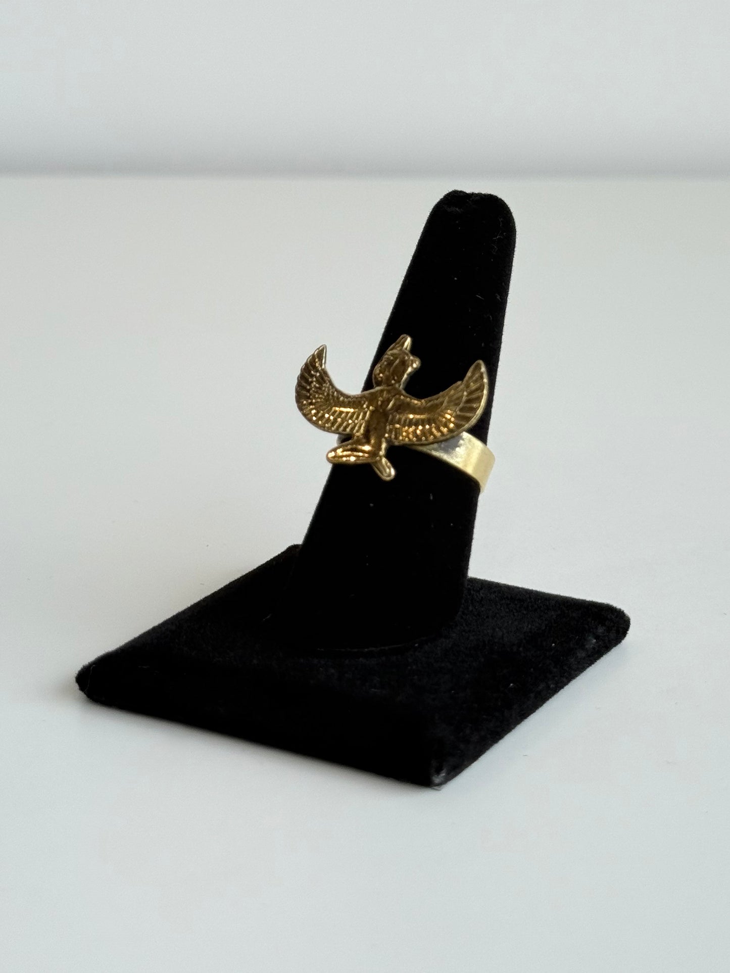 Isis Wing Adjustable Brass Ring – Best Fits Size 8 and Can Be Adjusted Larger