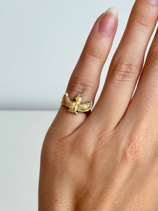 Isis Pinky Adjustable Brass Ring – Best Fits Size 4 and Can Be Adjusted Larger