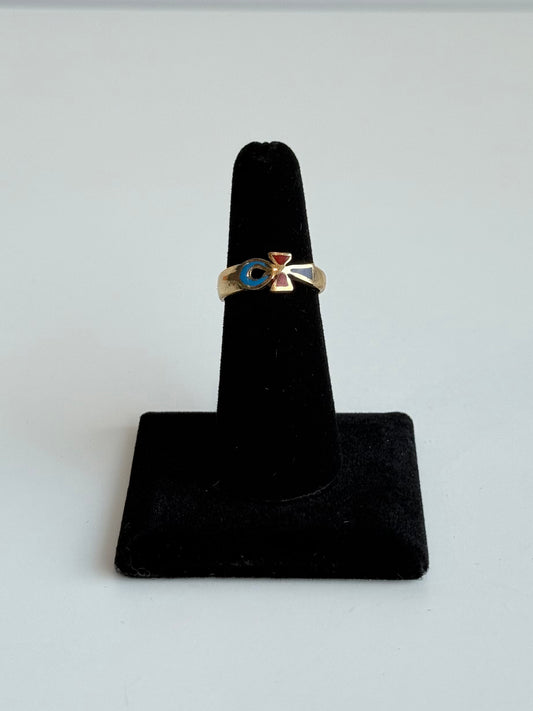Color Ankh Adjustable Brass Ring – Best Fits Size 6 and Can Be Adjusted Larger
