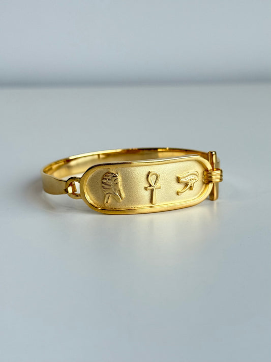 Cartouche Bracelet – Brass