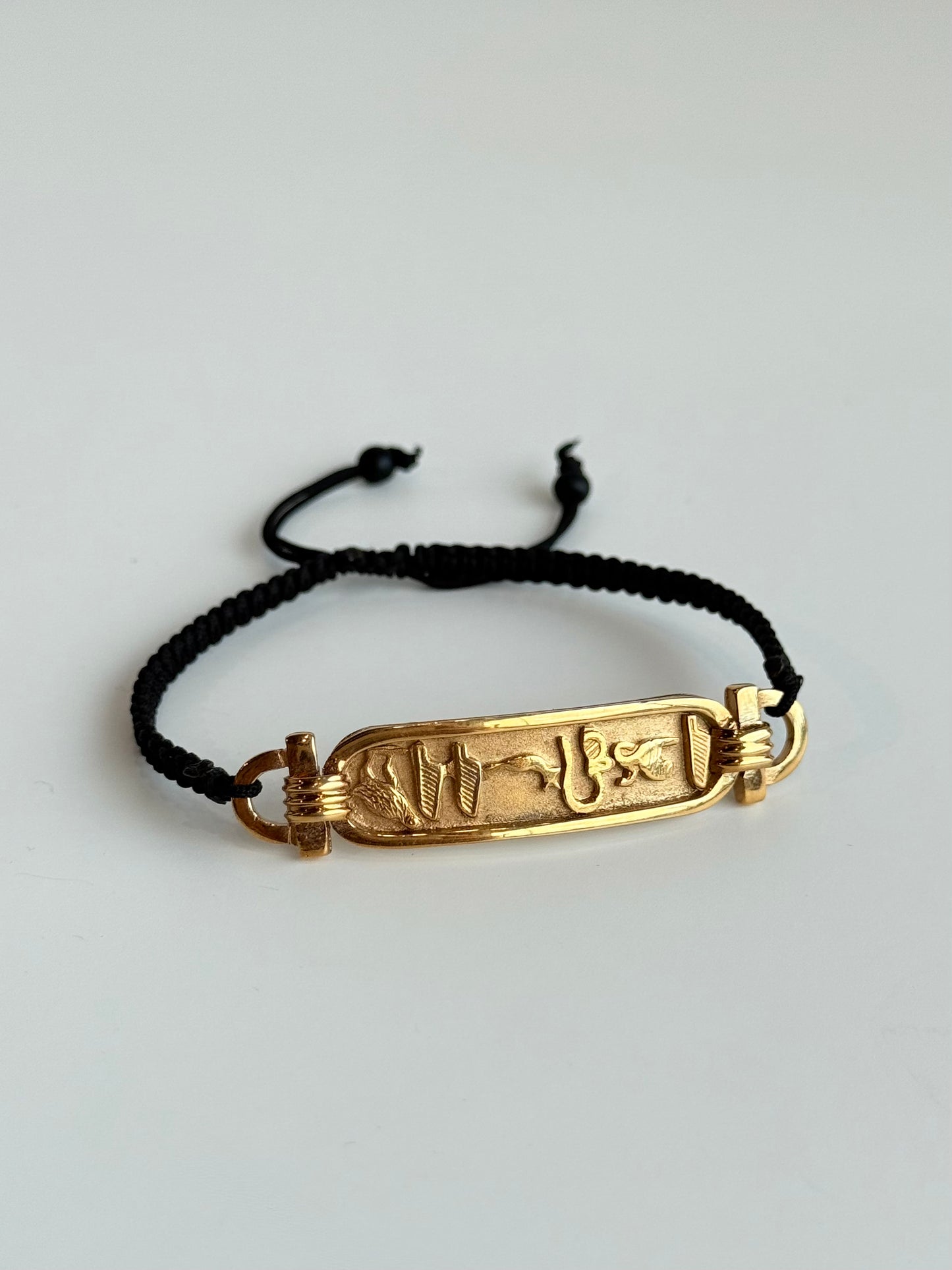 Macramé Cartouche Bracelet – Brass