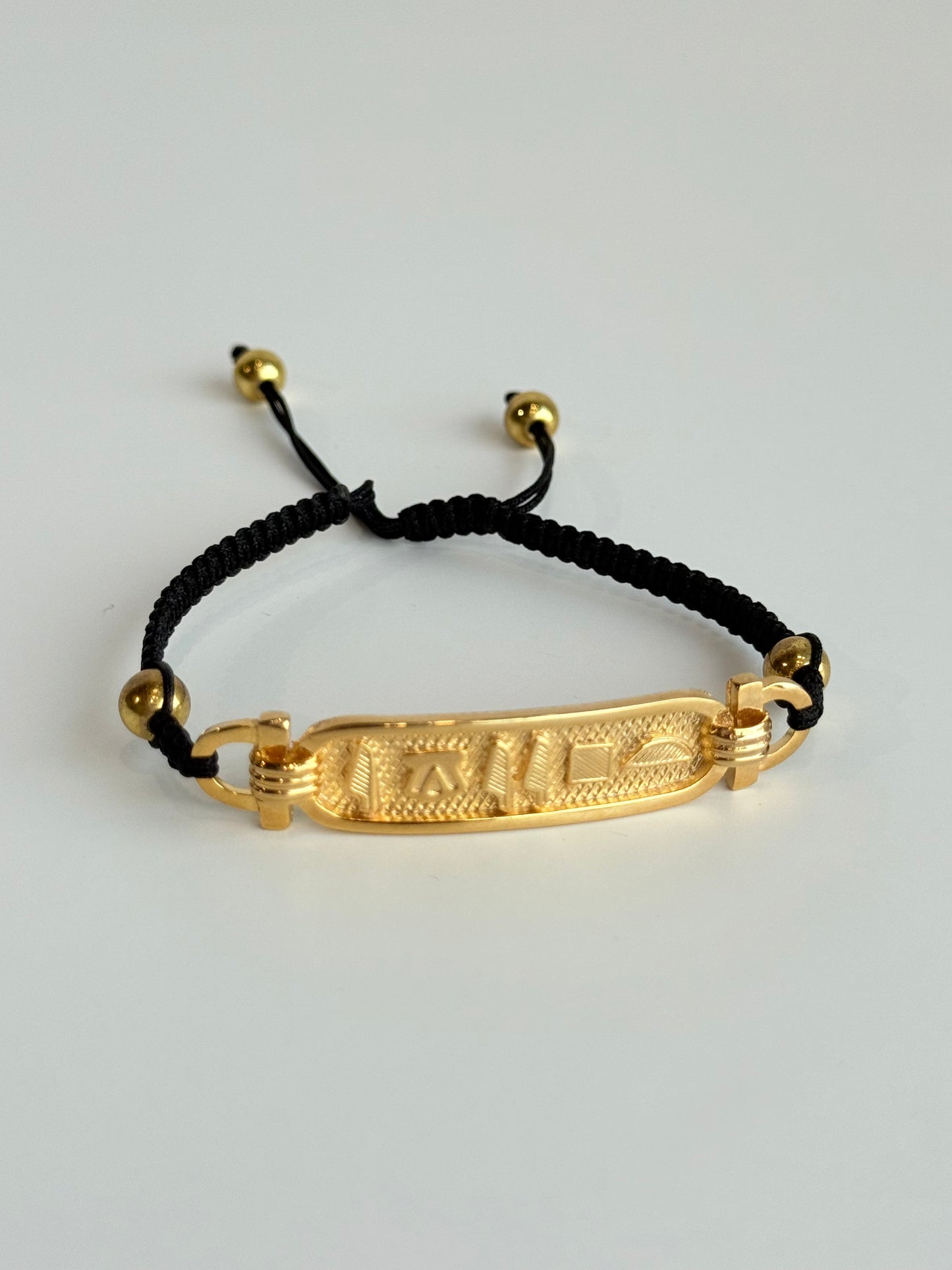 Macramé Cartouche Bracelet – Brass