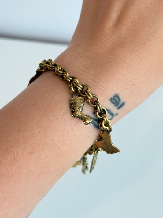 Egyptian Charm Bracelet – Brass