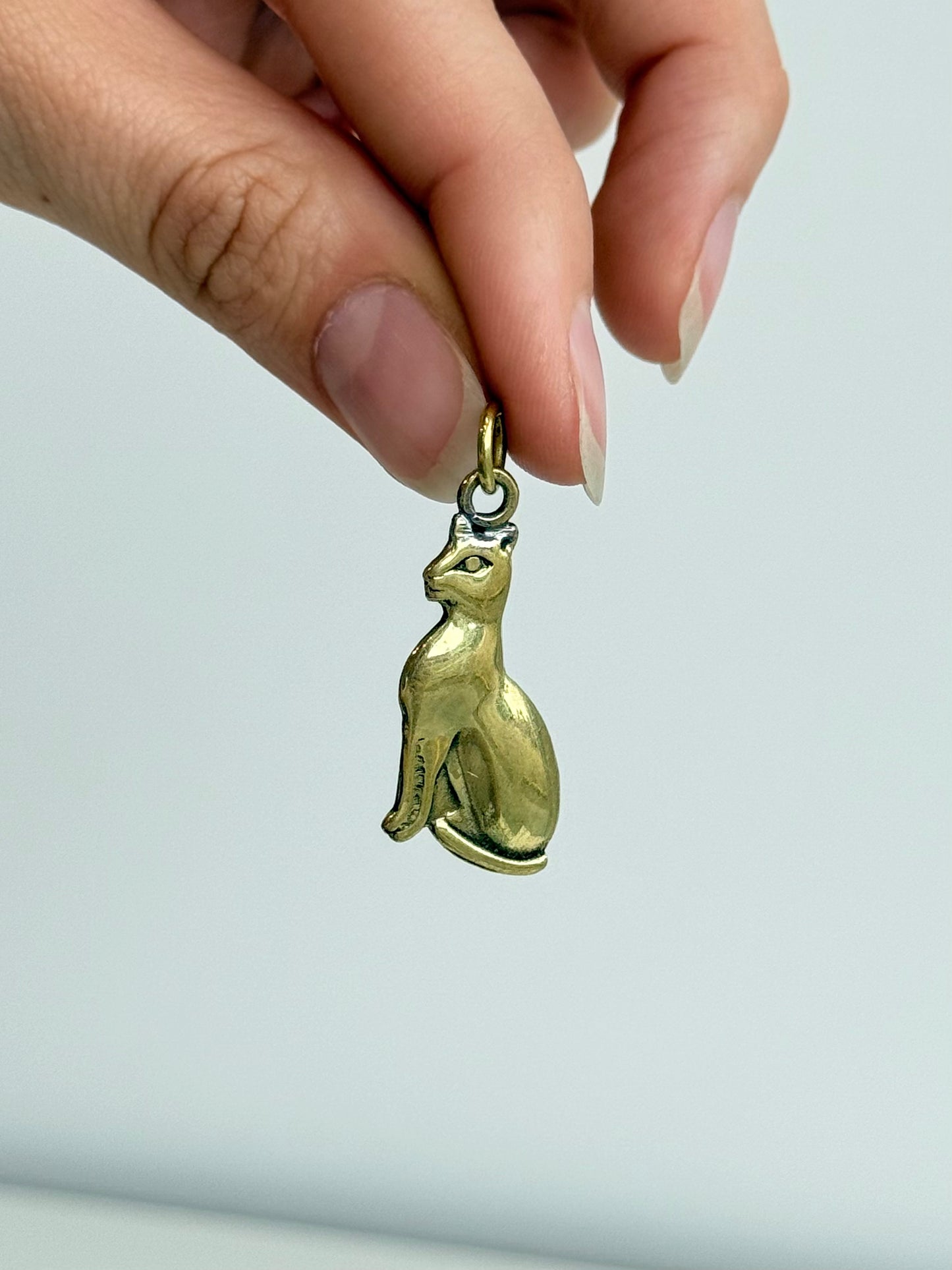 Bastet Pendant – Brass
