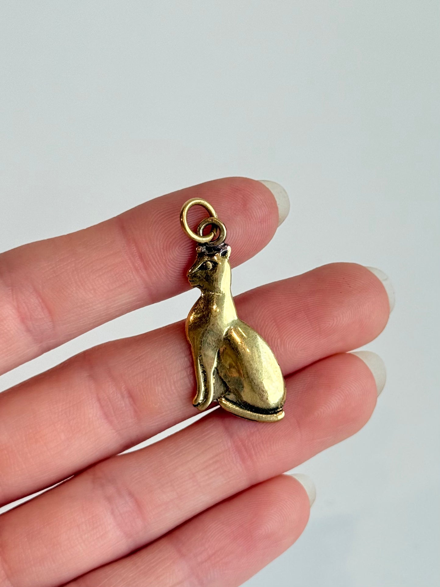 Bastet Pendant – Brass