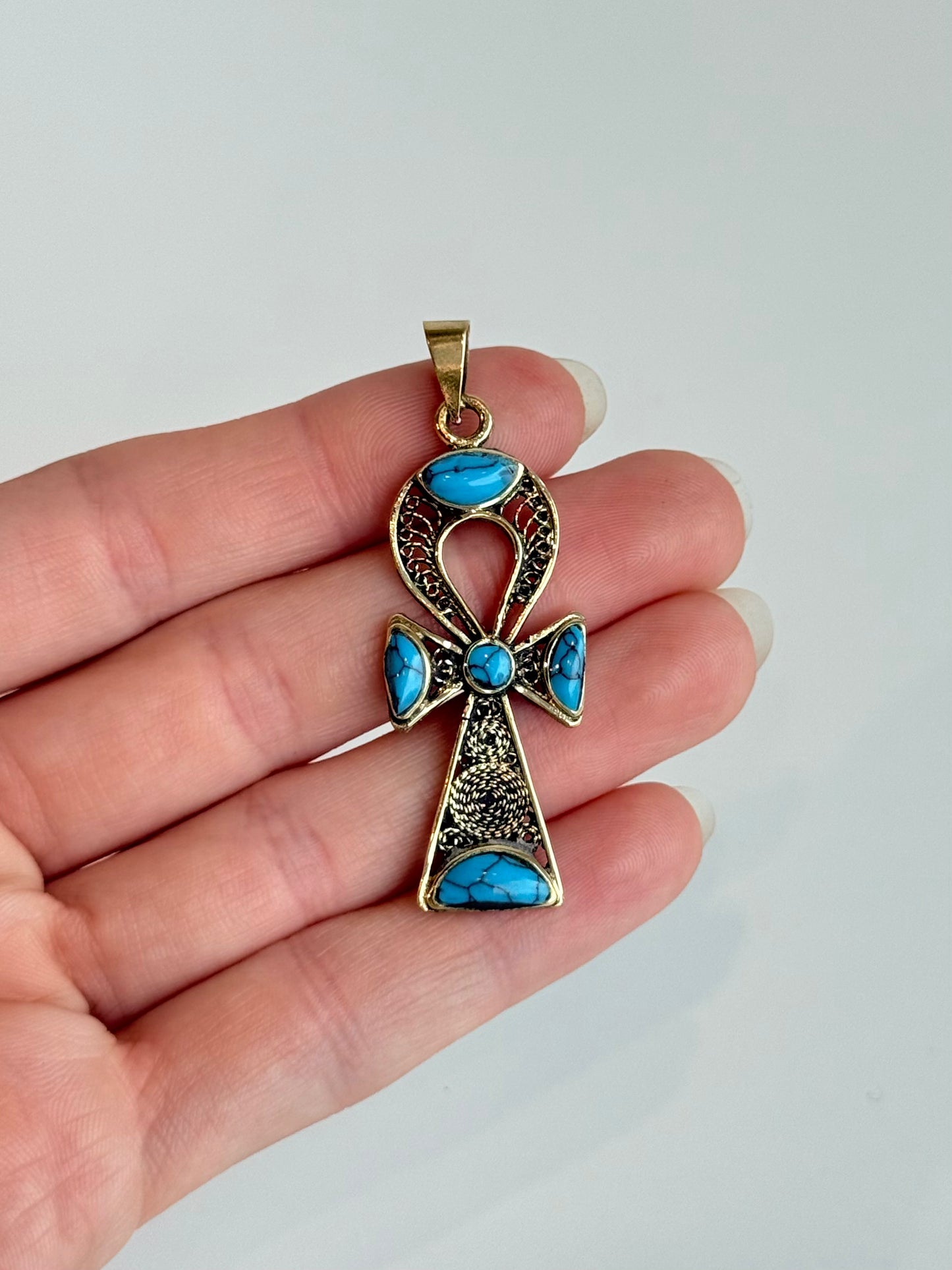 Ankh Pendant – Brass