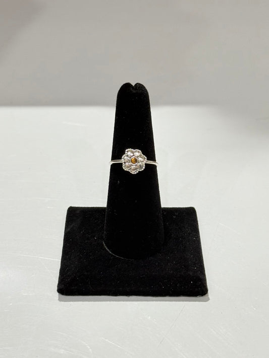 Tiger Eye Flower Ring ( Adjustable Size )