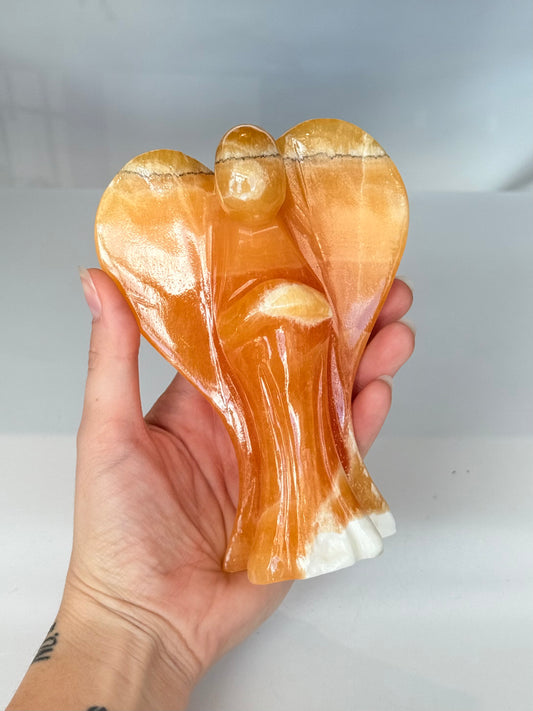 Orange Calcite Angel