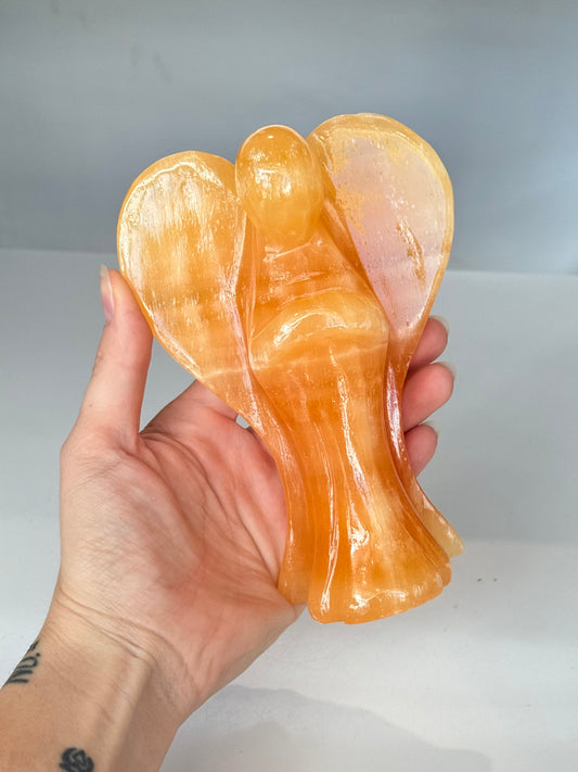 Orange Calcite Angel