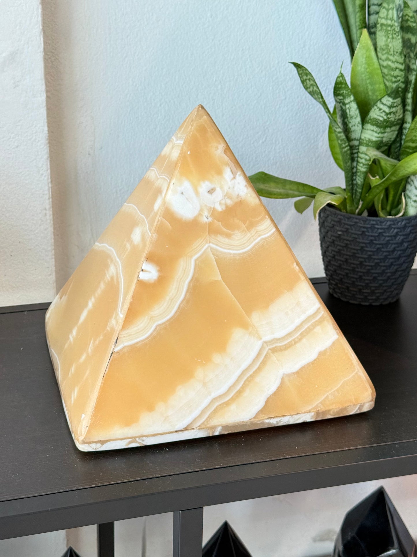 Alabaster Calcite Pyramid Lamp