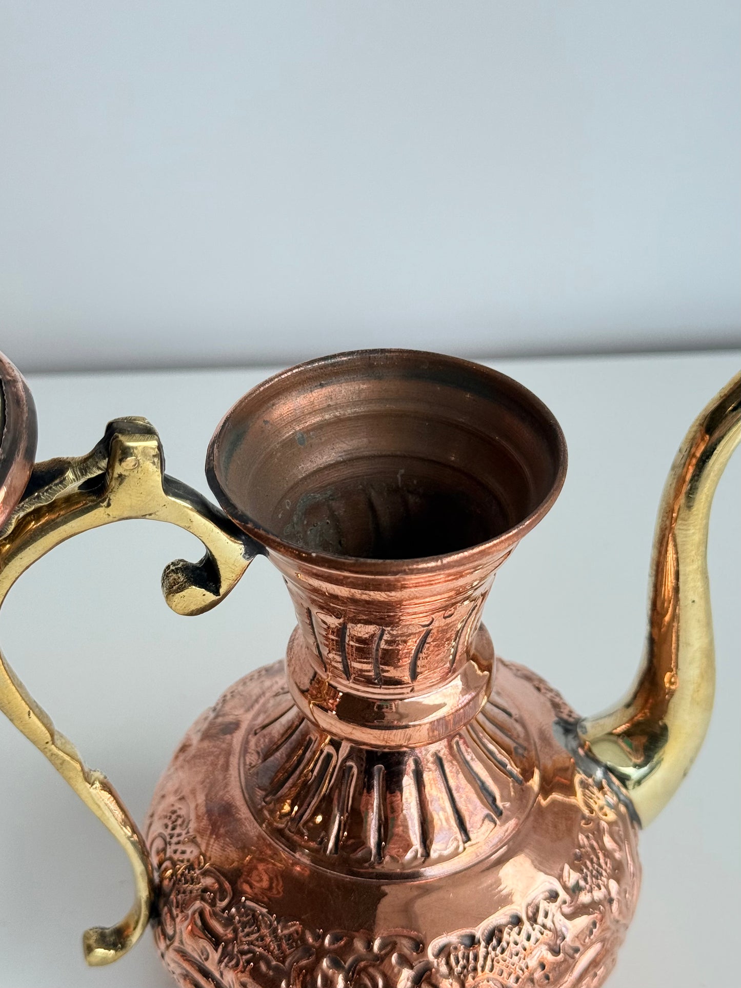 Egyptian Copper Dallah Coffee or Tea Pot