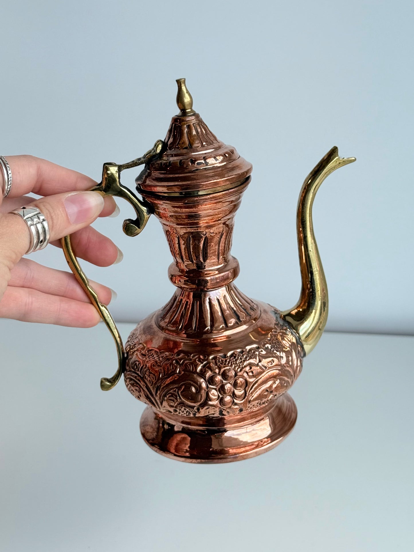 Egyptian Copper Dallah Coffee or Tea Pot