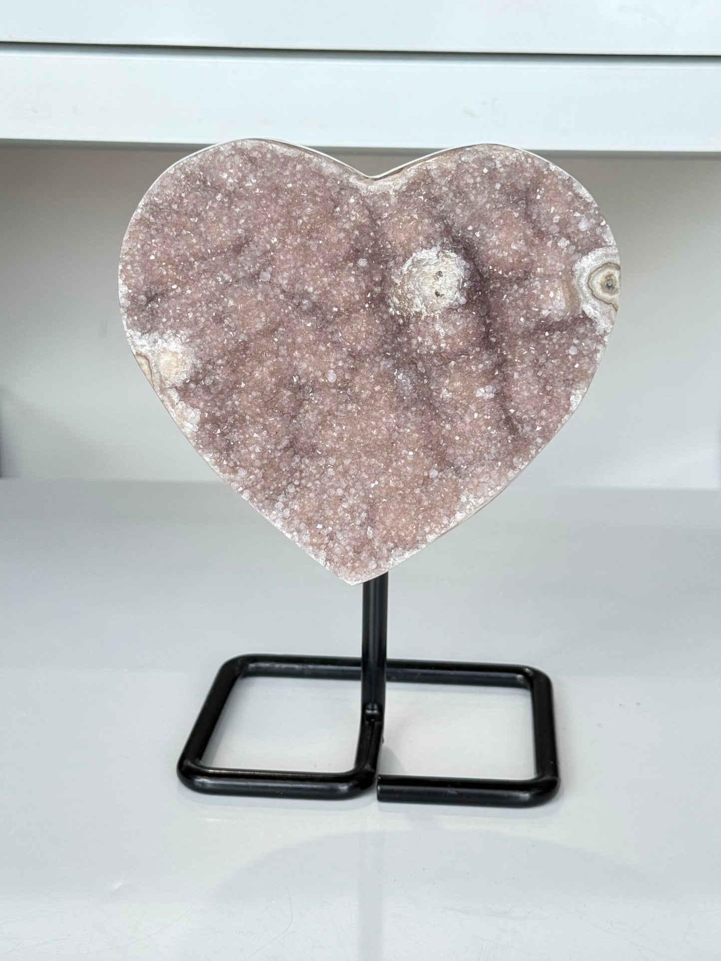 Amethyst Heart on Stand