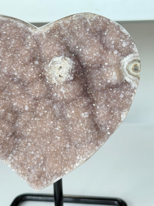 Amethyst Heart on Stand