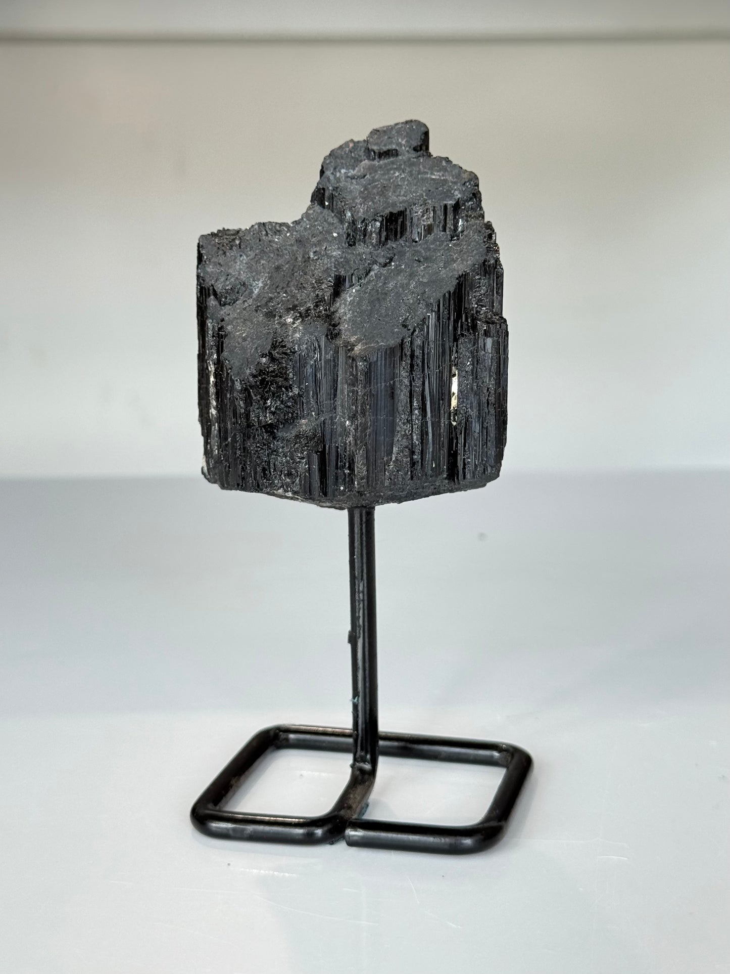 Black Tourmaline on Stand