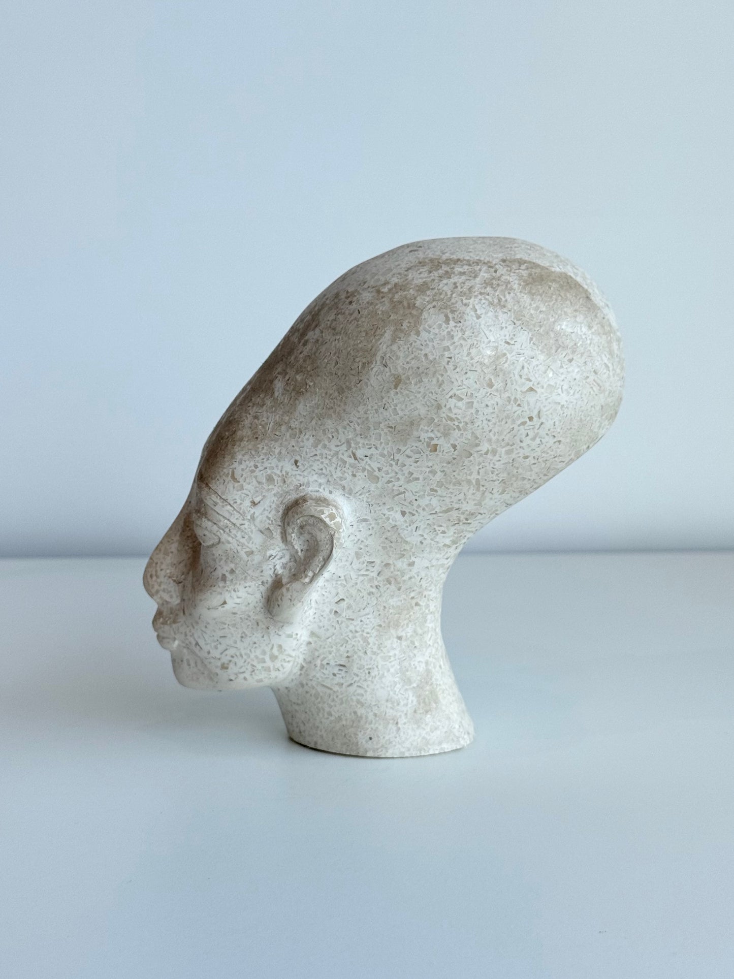 Amarna Princess Head Sculpture – Daughter of Akhenaten – Gypsum & Alabaster
