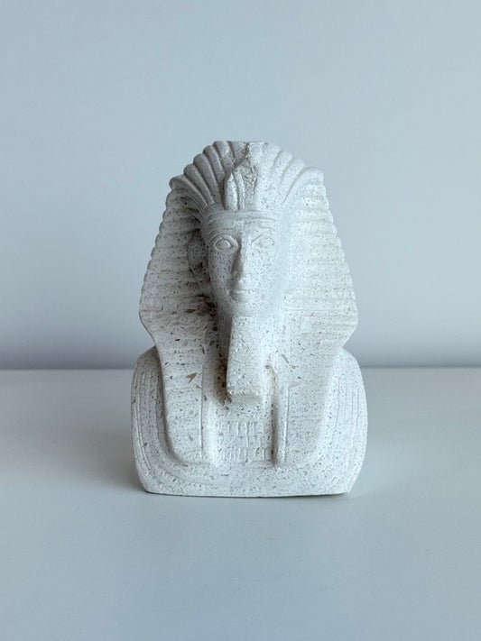 Tutankhamun-Inspired Bust – Gypsum & Alabaster