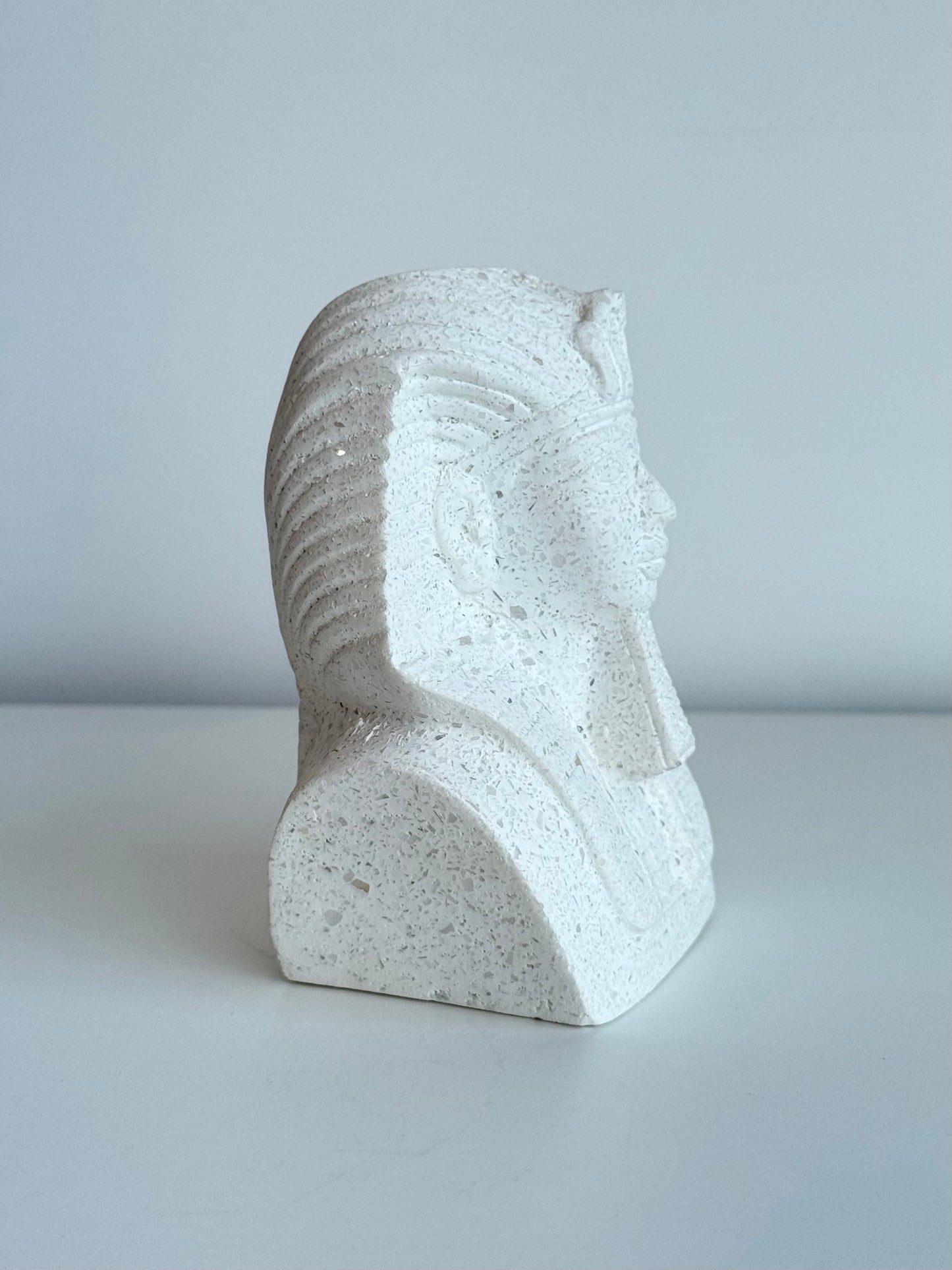 Tutankhamun-Inspired Bust – Gypsum & Alabaster