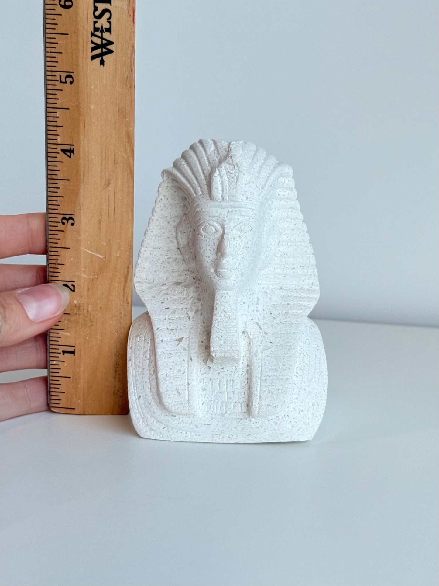 Tutankhamun-Inspired Bust – Gypsum & Alabaster
