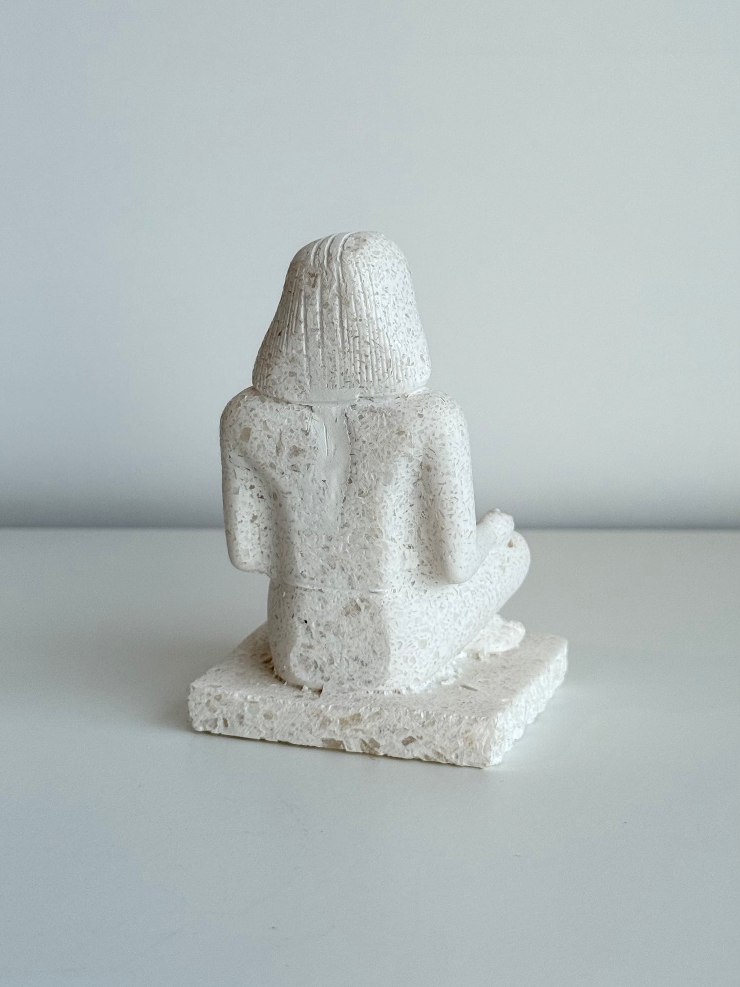 Egyptian Scribe Sculpture – Gypsum & Alabaster