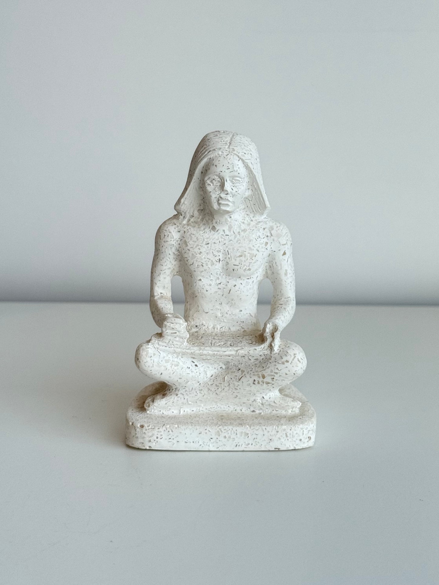Egyptian Scribe Sculpture – Gypsum & Alabaster