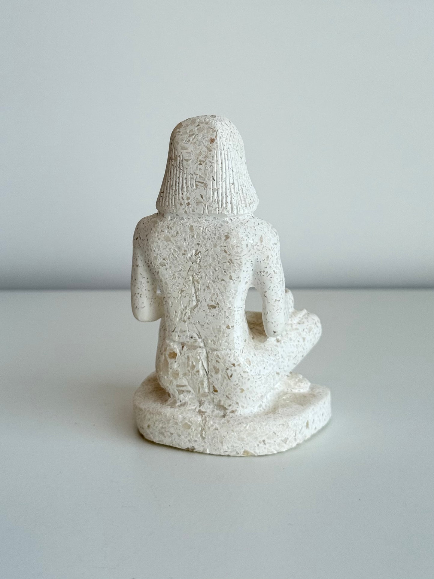 Egyptian Scribe Sculpture – Gypsum & Alabaster