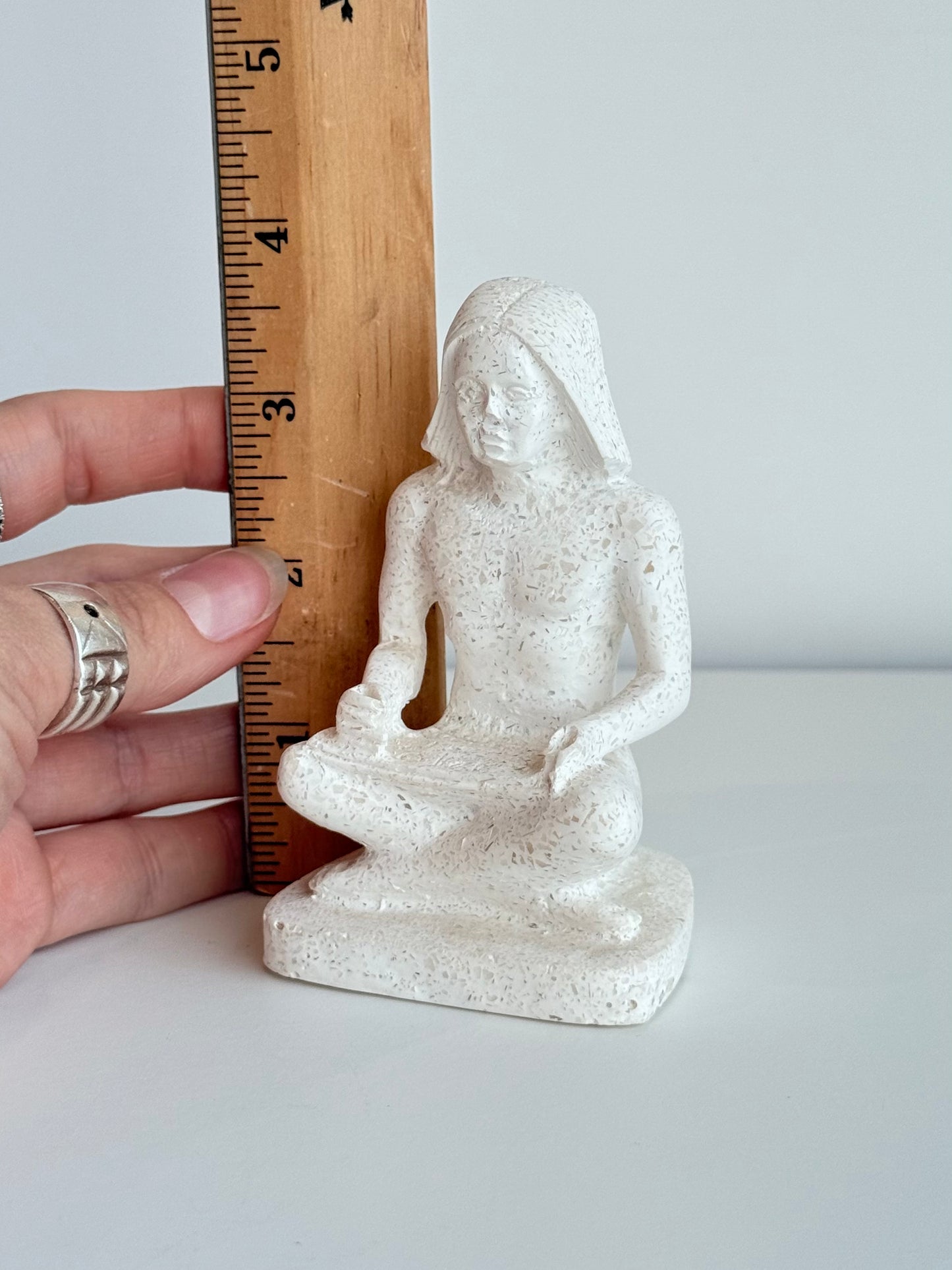 Egyptian Scribe Sculpture – Gypsum & Alabaster