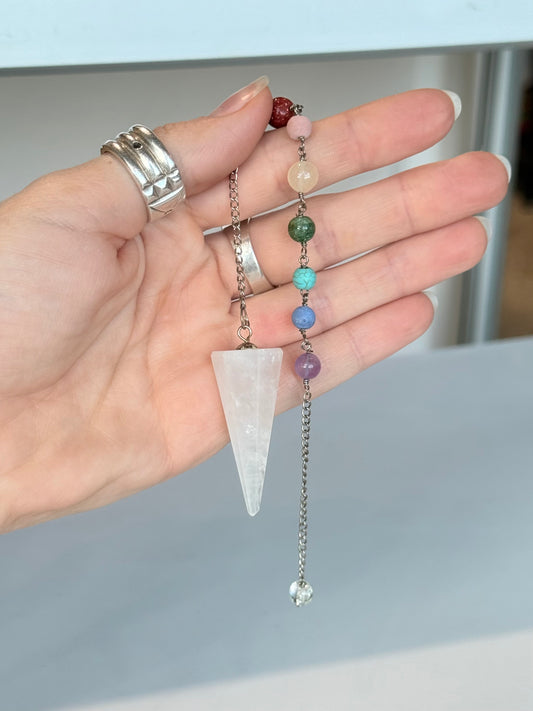 Clear Quartz ( Chakra ) Pendulum