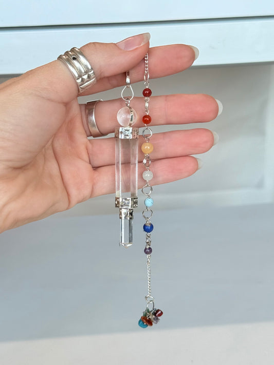Clear Quartz ( Chakra ) Pendulum