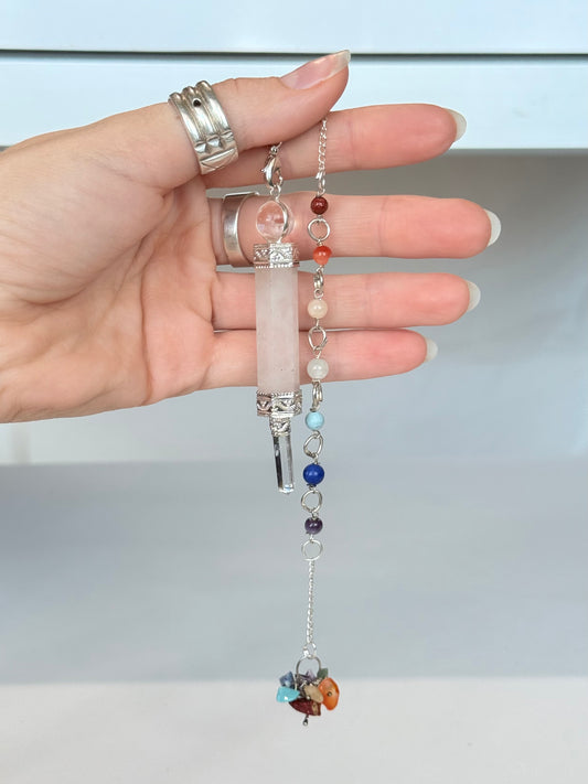 Rose Quartz ( Chakra ) Pendulum