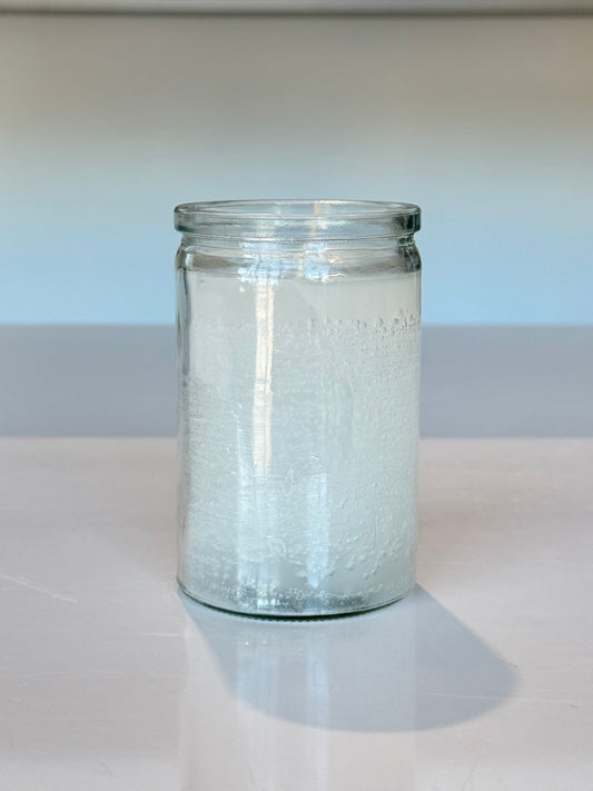 3" Glass Intention Candle ( White )