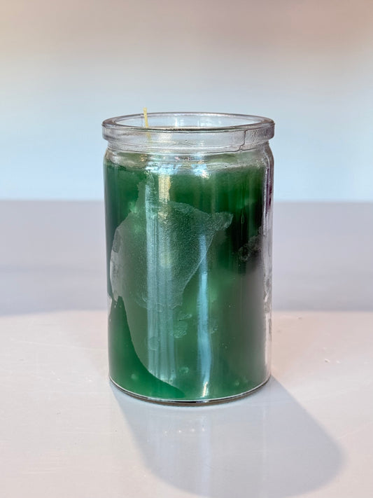 3" Glass Intention Candle ( Green )