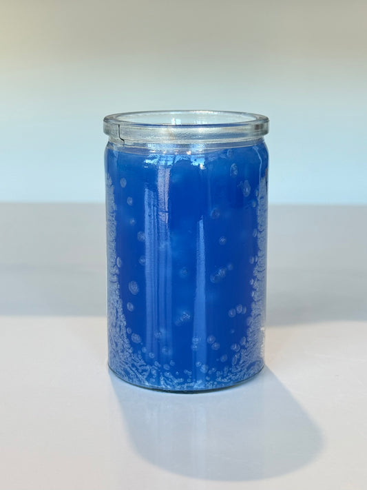 3" Glass Intention Candle ( Blue )