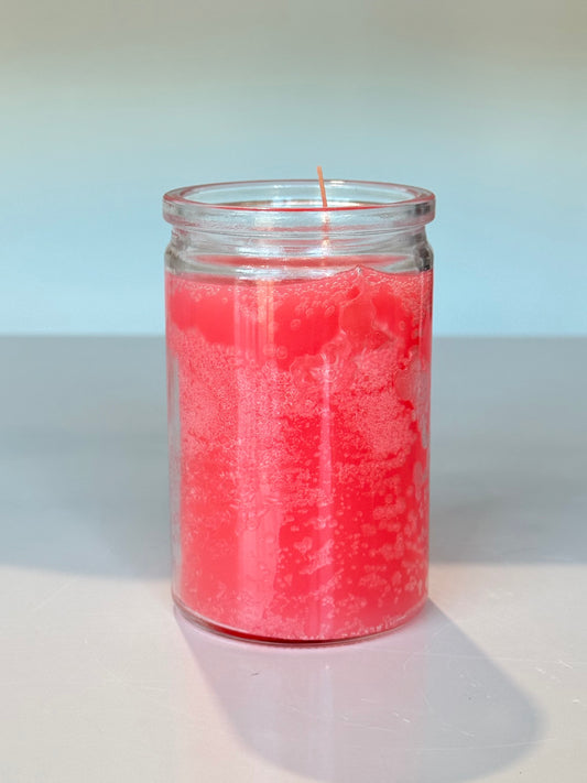 3" Glass Intention Candle ( Pink )