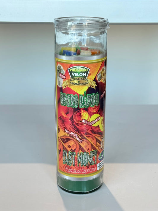 8” Fast Money Intention Candle