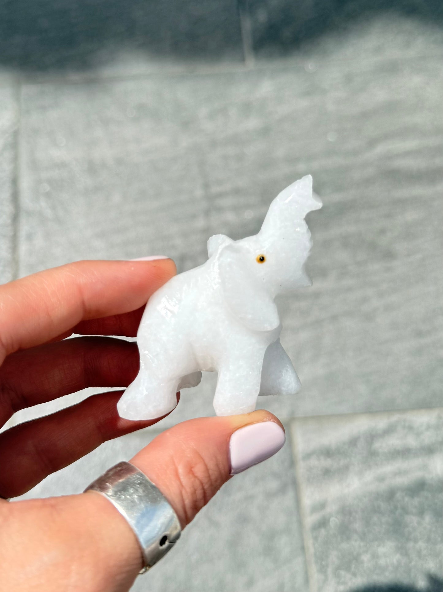 White Onyx Elephant
