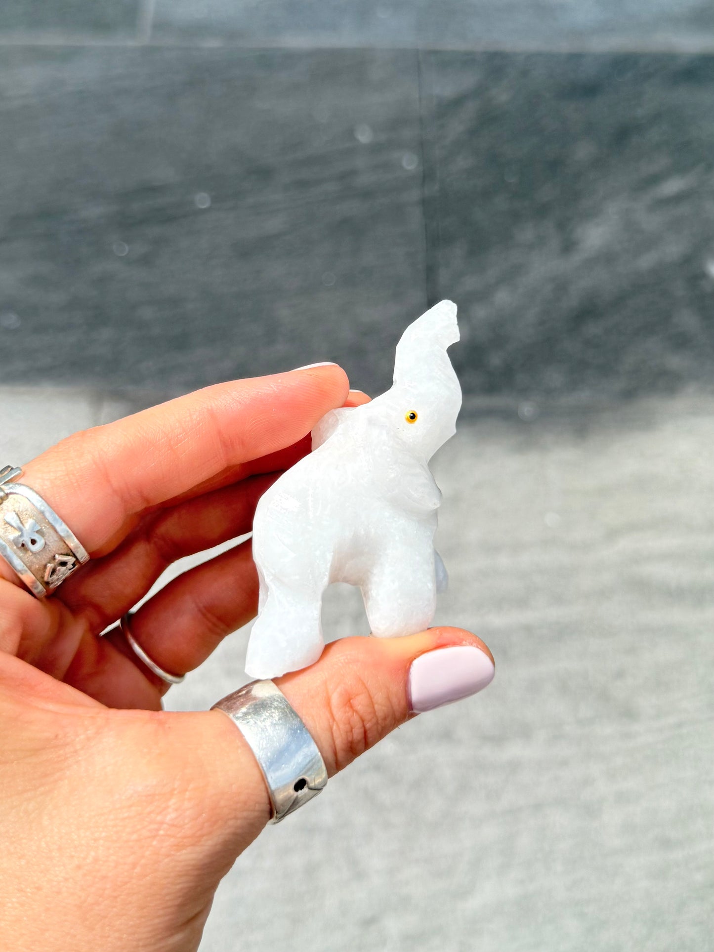 White Onyx Elephant