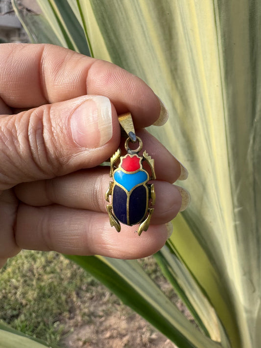 Pre-Order: Scarab Pendant ( Brass ) Colored