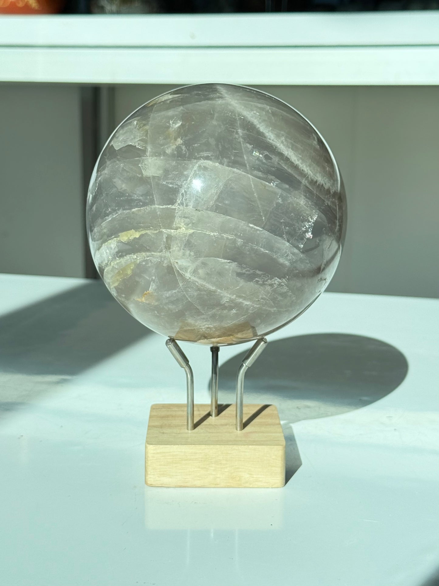 Rose Quartz with Dumortierite