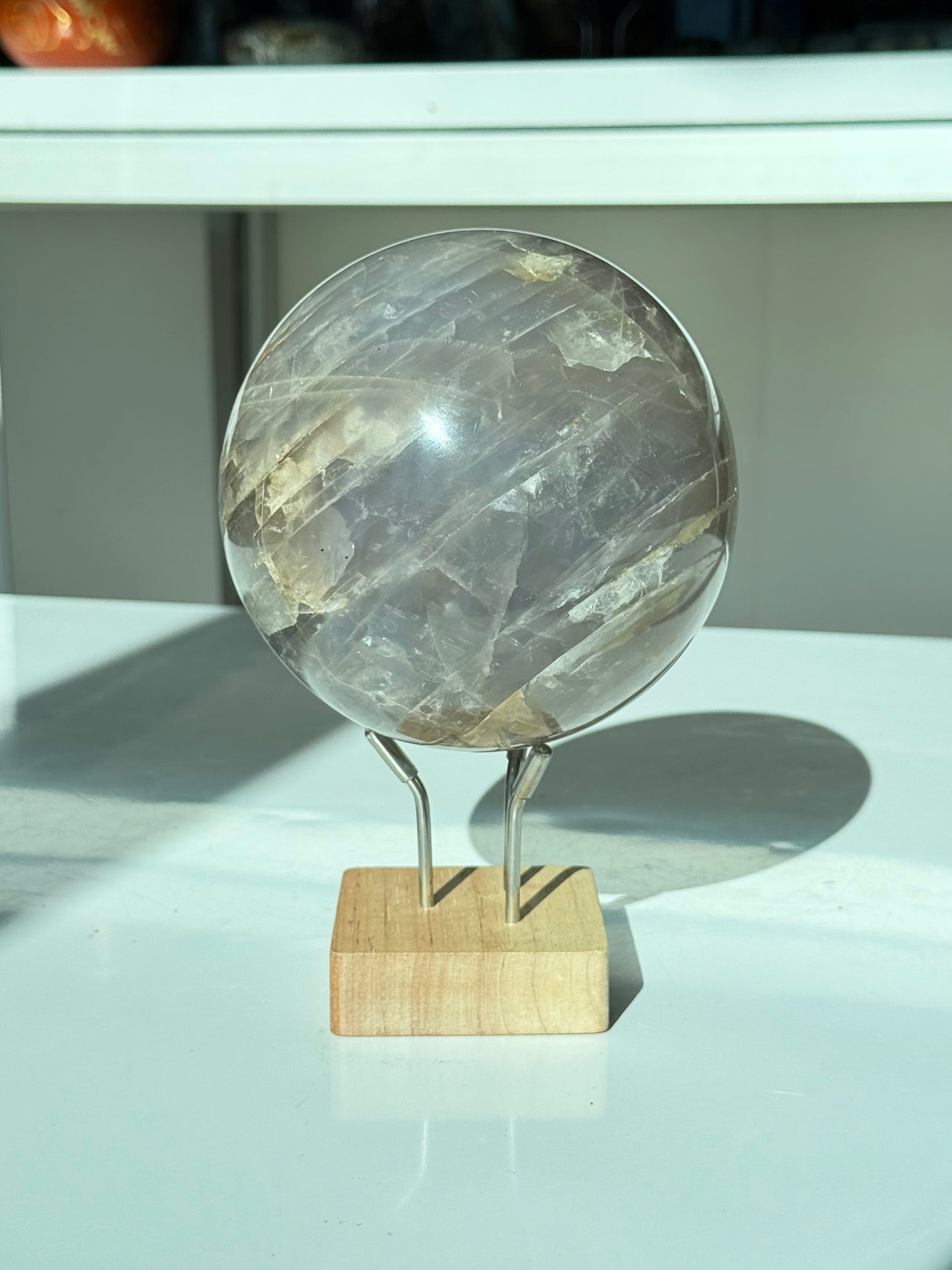 Rose Quartz with Dumortierite