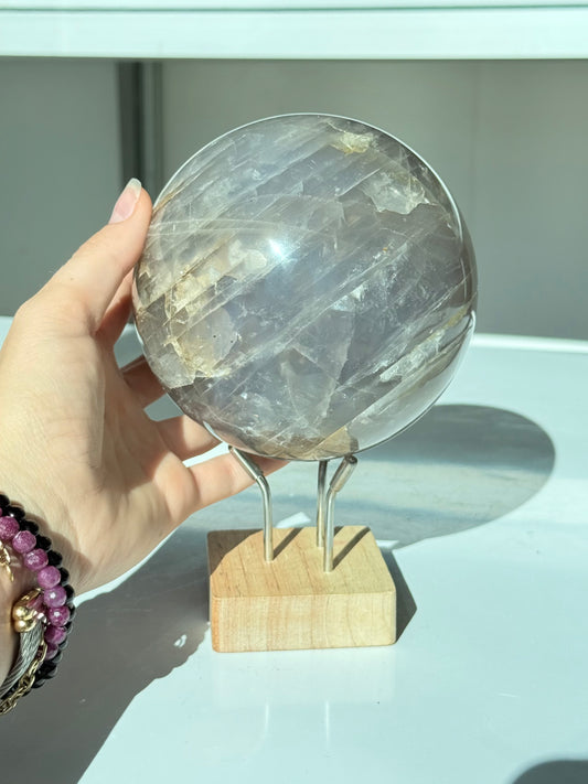 Rose Quartz with Dumortierite