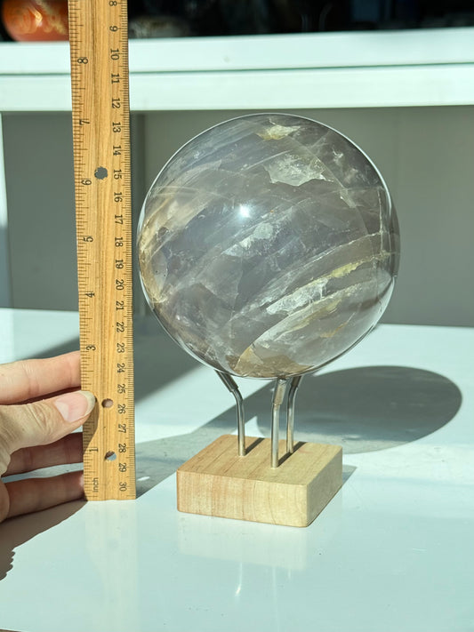 Rose Quartz with Dumortierite