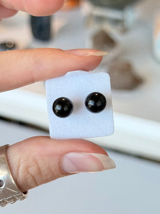 Black Obsidian Earrings