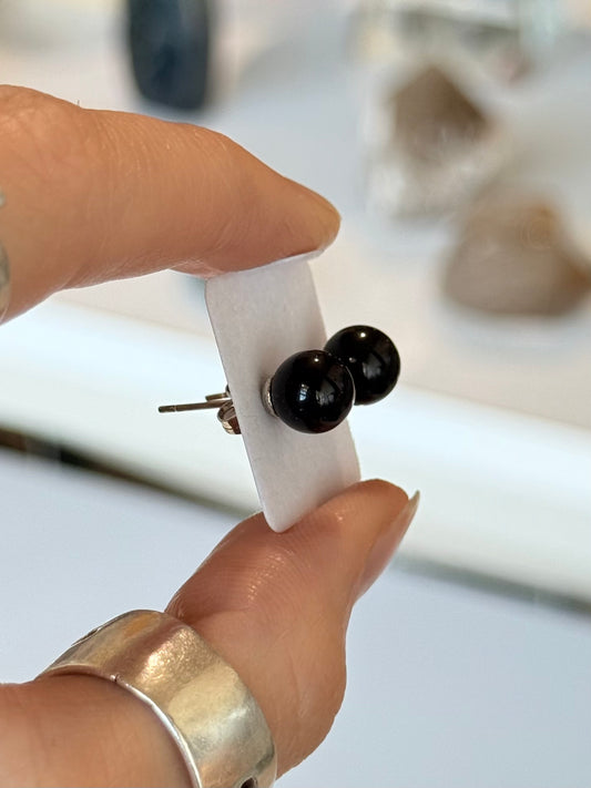 Black Obsidian Earrings