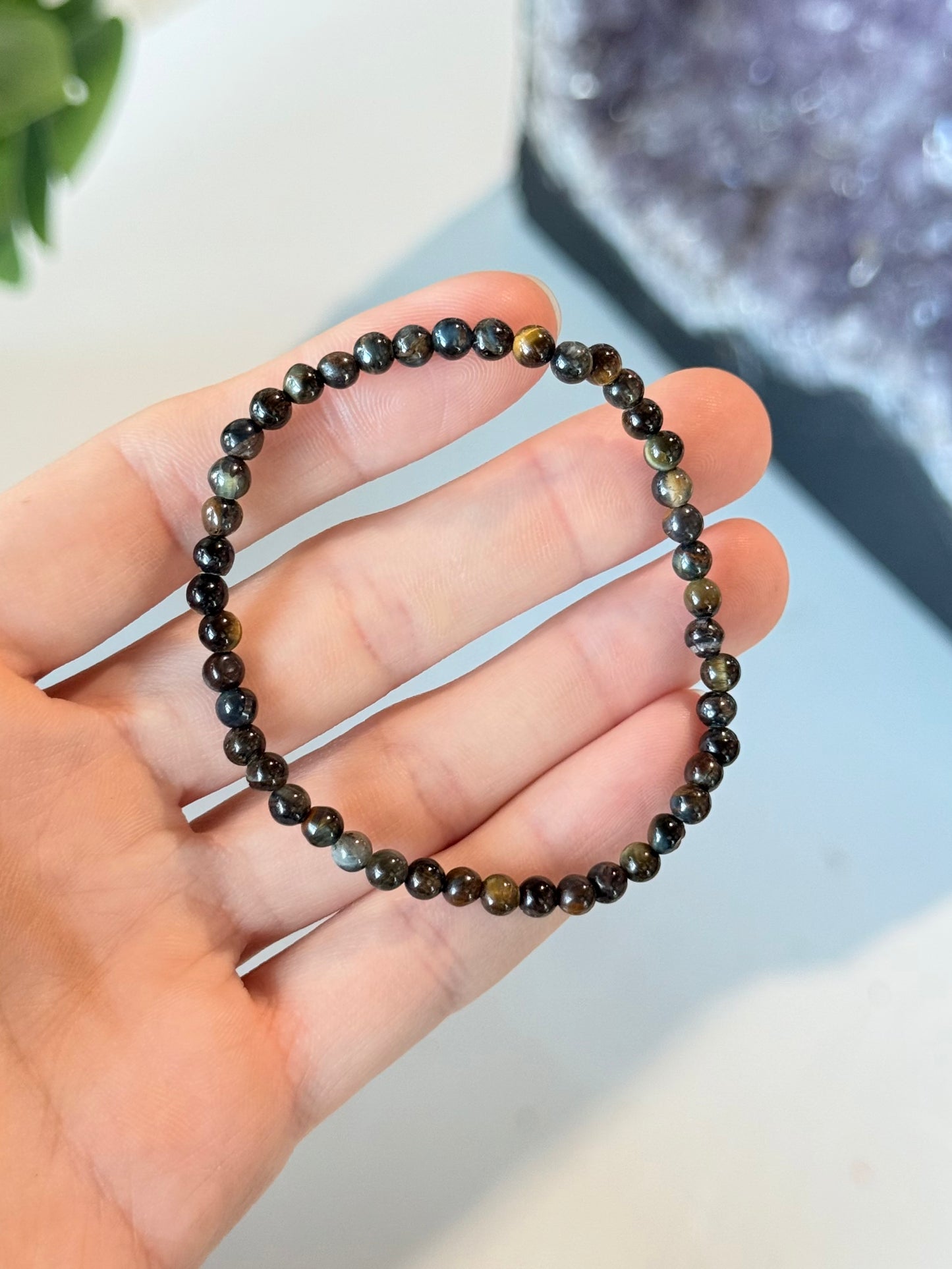 Blue tiger Eye - 4mm Bracelet