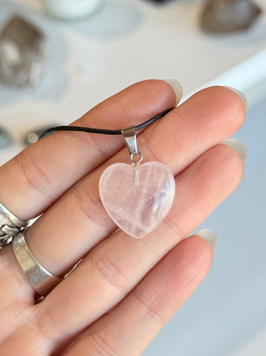Rose Quartz Heart Pendant