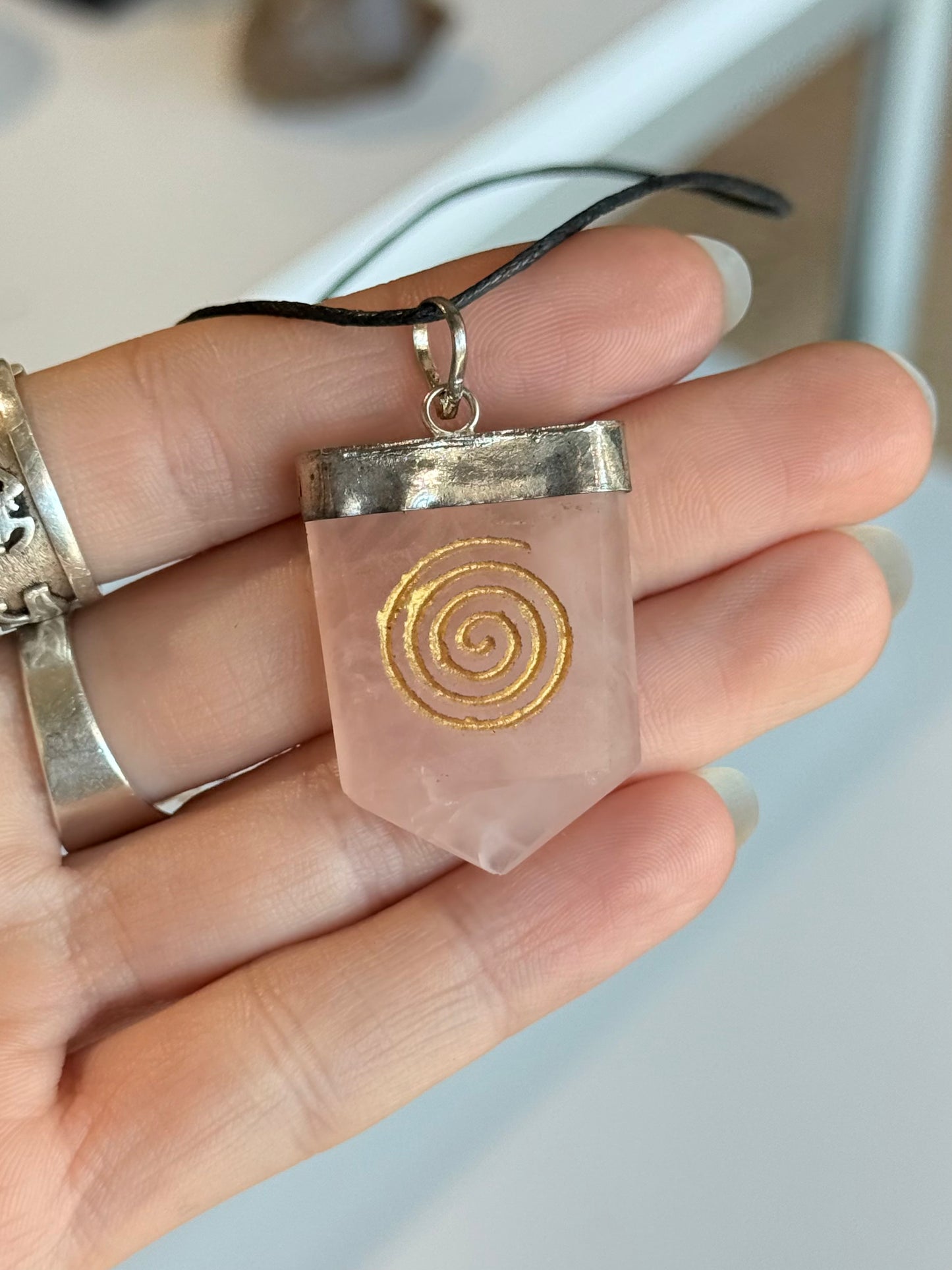 Rose Quartz x Energy Spiral