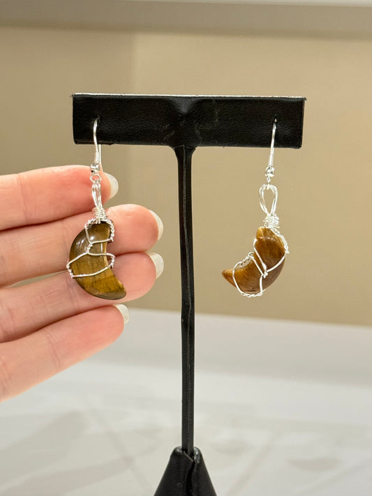 Tiger Eye Moon Pendant