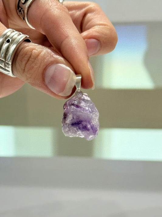 Amethyst Raw Pendant